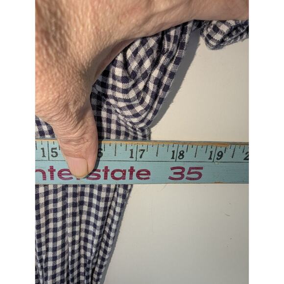 Old Navy Peasant Dress Womens L Gingham Midi Cottagecore Prairie Ruffle Boho - Picture 3 of 4